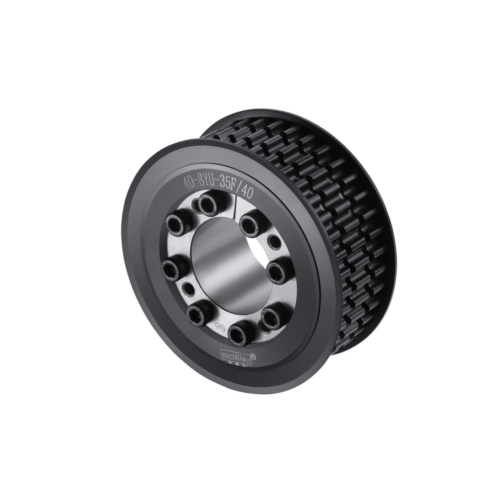 Wolfer timing belt pulley · HTD 3M / 5M / 8M / 14M, GT, MXL–XH profiles · precision-machined in China